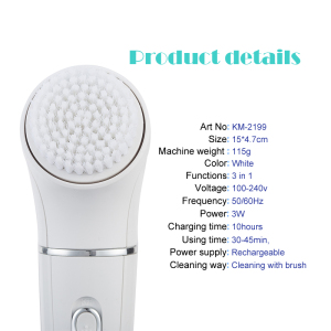 KM-2199 5 in 1 Rechargeable face brush electric cleanser epilator facial cleansing device women electric lady shaver massager