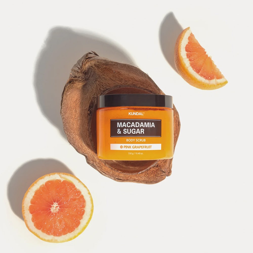(KUNDAL) Macadamia &amp; Sugar Body Scrub [Pink Grapefruit] 550g