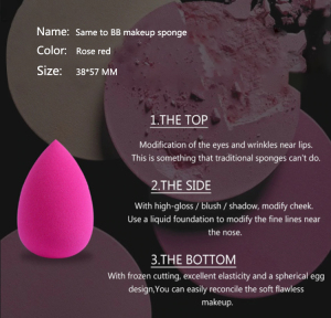 Lowest Price Promotion Make Up Sponge  Foundation Blending Cosmetic Puff Rose Pink Super Soft Beauty Makeup Sponge Blender