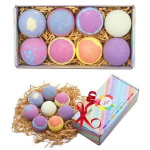 Luxury OEM Costom Private Label Dissolve Quickly Bubbly Oil Spa Packaging Box Organic Natural Fizzy Bath Bombs