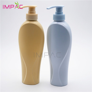 new design PET pump empty yellow plastic 400ml shampoo bottle