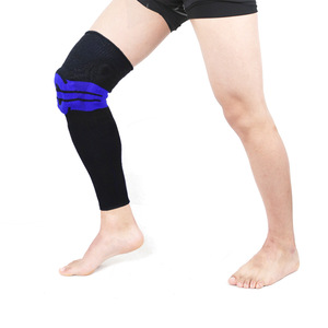 New design silica gel nylon sports kneepad calf compression knee sleeves for gym safety