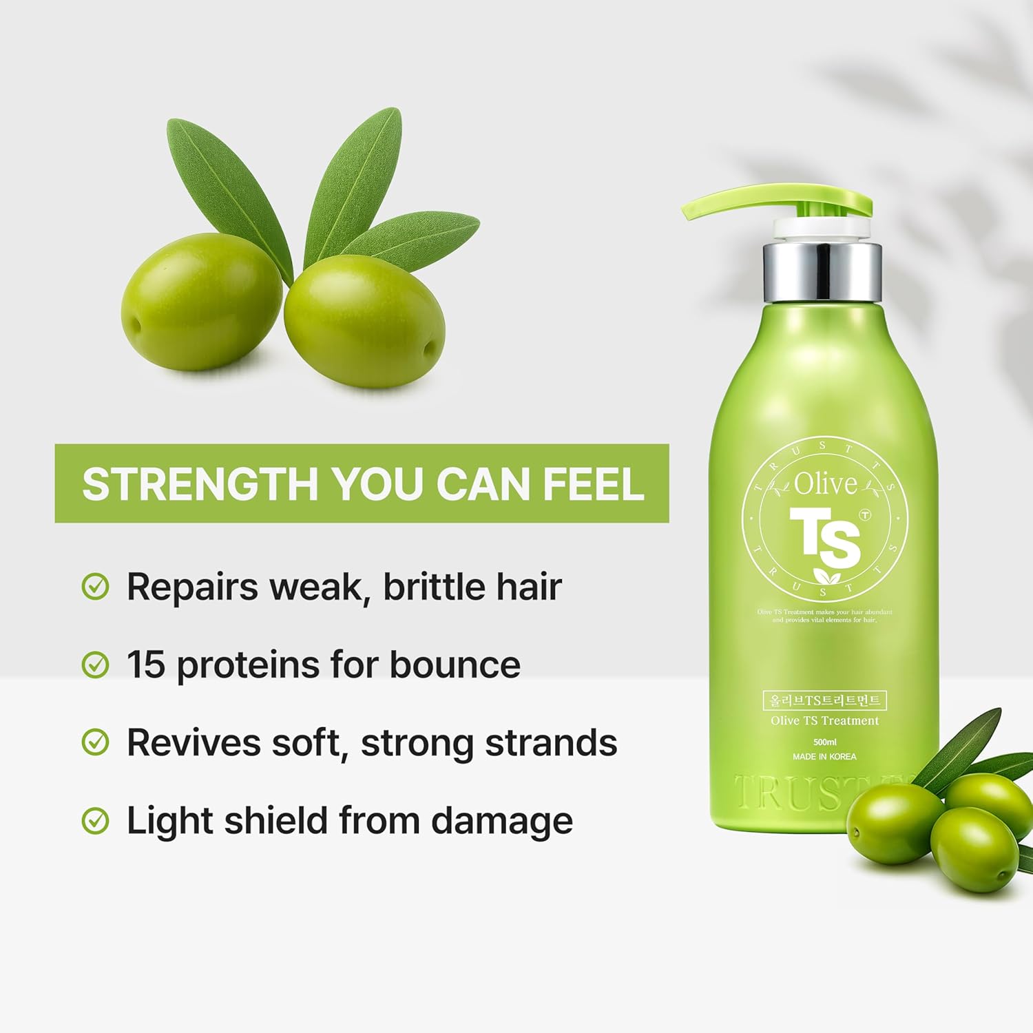 Olive TS Treatment (500 mL (17.6 fl oz)  Damaged Hair and Dry Scalp and Hair Treatment  Olive Oil 