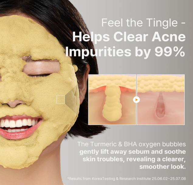 P.CALM TURMERIC Bubble Deep Mask