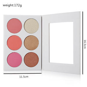 Private Label Custom Highlighter Cheek Blusher Powder Soft Delicate Makeup Blush 6 Colors Face Blush Palette