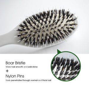 Professional Custom Logo Natural Wood Paddle Boar Bristle Hair Extension Wig Brush