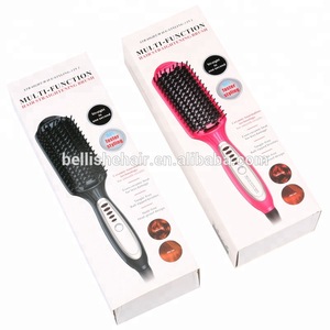 professional hair salon equipment LCD Electric hair straightening brush top 10 hair straighteners