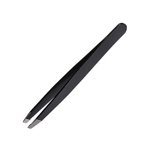 Professional Stainless Steel Hollow Style Eyebrow Tweezers Slant Tip Sharping