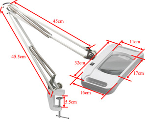 SK86G Glass Magnifier floor lamp, Magnifying light