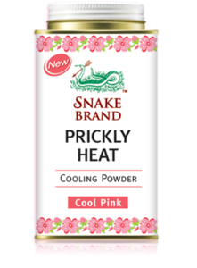 Snake Brand Prickly Heat Cooling Powder Cool Pink 150g