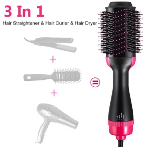 Top Hair Dryer Brush Hot Air Brush Hair Dryer Volumizer 4 in 1 Multifunctional Negative Ions Hair Blow Dryer Straightener Brush