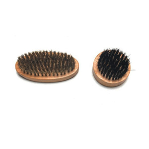 wholesale bamboo hairbrush 100% boar bristle hair beard brush