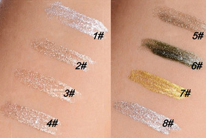 Wholesale cosmetics make up no brand waterproof glitter colorful brightening liquid eyeliner