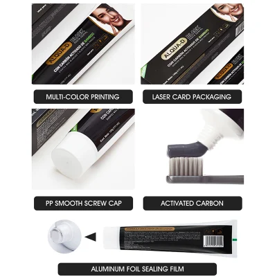 Wholesale Customized Logo Activated Bamboo Charcoal Teeth Whitening Home Toothpaste Fluoride Free