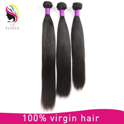 Wholesale No Synthetic Unprocessed Raw Natural Indian Straight 100% Human Hair Bundles