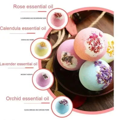 Wholesale Vegan Bath Bombs Gift Set Natural Dry Flowers Glitter Organic Powder Bath Bomb Dry Flower Natual Bath Bomb /Bath Fizzer