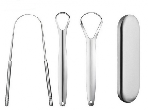 Tongue scraper, reduces bad breath, metal tongue scraper, tongue cleaner, tongue scraper, stainless steel tongue scraper, adult tongue cleaner