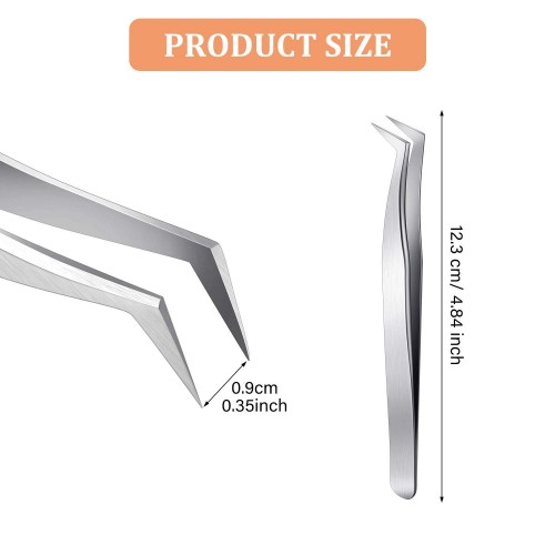 3 PCS Volume Tweezers Stainless Steel Eyelash & Eyebrow Extension Tweezer Curved & Straight Individual and 3D 6D Volume Tweezers