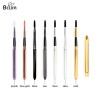 Wholesale private label retractable silicon eyelash extension covered silicone resuable mascara wand brush tube with cap lid
