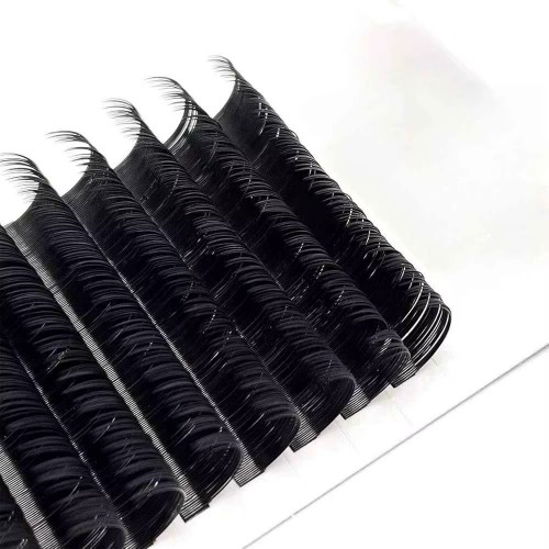 Wholesale Classic Mega Volume Matte Black Korean PBT Cashmere Lash Extensions Trays 0.03 0.05 0.07mm Cashmere Eyelash Extensions