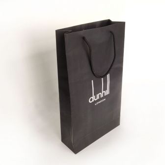 Dunhill Shopping Bag with Silver Stamping Logo