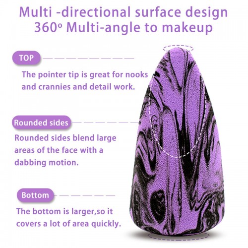 Latex Free and High-definition   Unique Shape Cosmetic Sponges single color