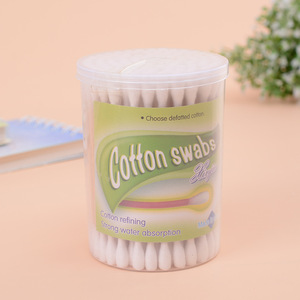 100 pcs OEM design ear wooden cotton swab buds factory wholesale ear cleaning stick cotton bud