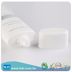 120ml transparent clear cosmetic tube screen printing matte tube