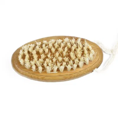 Bamboo Nail Brush with Soft Bristles Two-Side Firm Scrub Brush for Toes and Nails Foot Exfoliation Nail Care Cleaning Nail Brush
