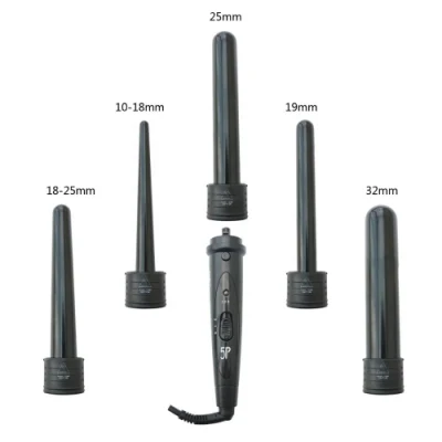 Barrels LCD 5 in 1 Hair Curling Iron Ceramic Roller