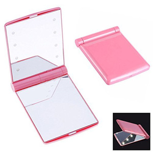 Battery Operated Desktop Makeup Mirror Led Lady Pocket Makeup Mirror