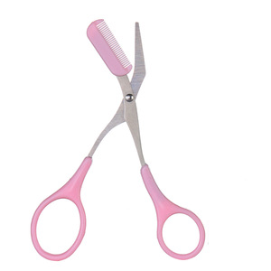 Beauty Makeup Scissor for Eye Brow Stainless Safety Eyebrow Scissor Tweezer Eyelash Extension Tool