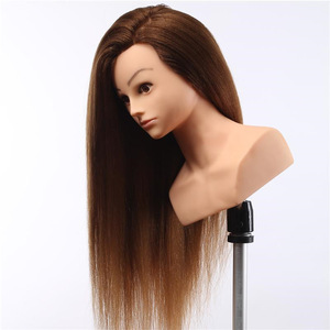 Brown color braid curly bleach practice uk hair salon training doll with  shoulders makeup women 100% human hair mannequin heads - Gongyi  Warm  Products Co., Ltd. | BeauteTrade