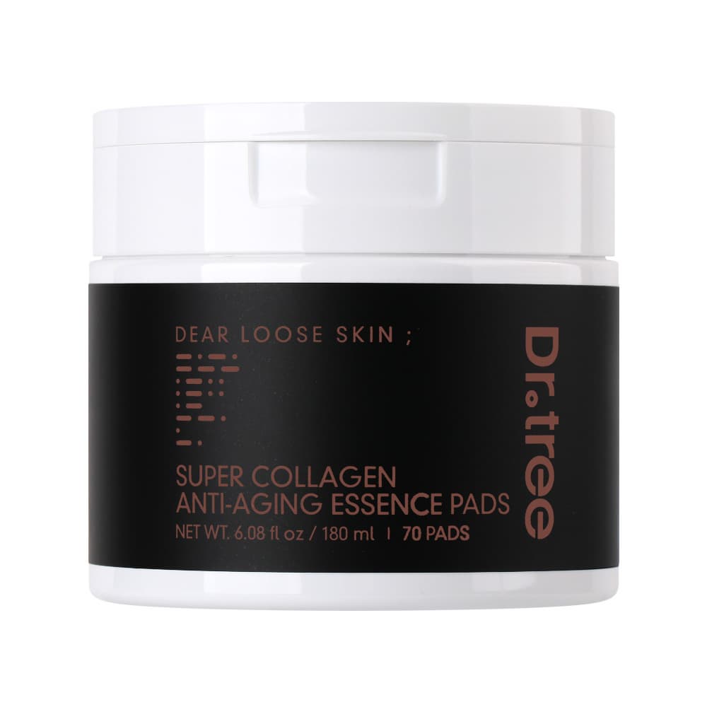 DR.TREE SUPER COLLAGEN ANTI-AGING ESSENCE PADS NET WT. 6.08 fl.oz / 180ml 70 PADS