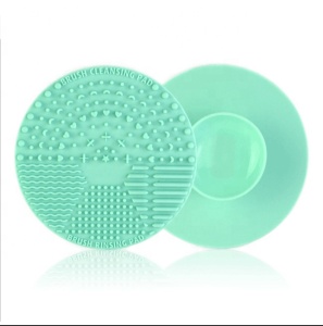 Durable Makeup Brush Cleaner Silicone Cosmetic Makeup Brush Washing Scrubber Cleaning Mat Tool With Suction Cup