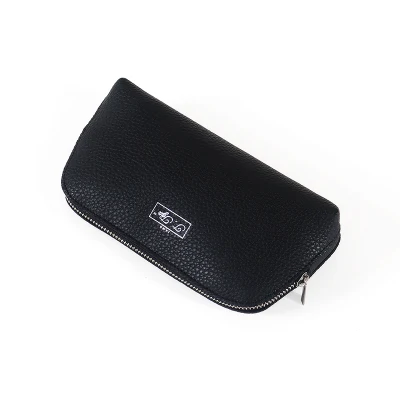 Fashionable Black PU Creative Color Washbag Travel Makeup Cosmetic Bag