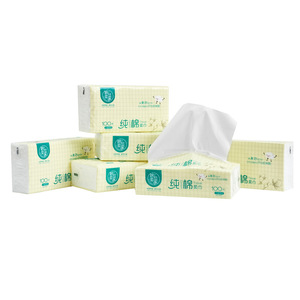Free chemical 100% cotton fabric adult baby dry facial tissue manufacturer