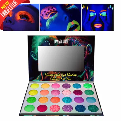 New Cosmetic Neon Eyeshadow Neon Color Makeup Highlight Pressed Neon 24 Color Eyeshadow