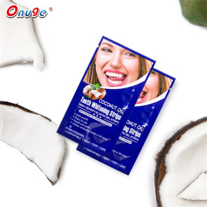 ONUGE White Strips Flavor Teeth Strips Whitning Peroxide Coconut Oil
