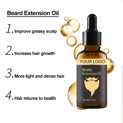 Private Label with Low MOQ Beard Care Beard Extension Oil Organic Beard Enhancer Oil