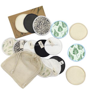 Sopurrrdy Washable Bamboo Cotton Makeup Remover Cloth Facial Cleansing Rounds Pads Reusable Makeup Removers