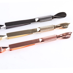 TSZS Rose gold Multi-Functions Stainless Steel Nail Shaping Tweezers Clip Remover Pushing Nail Cuticle Manicure Tool