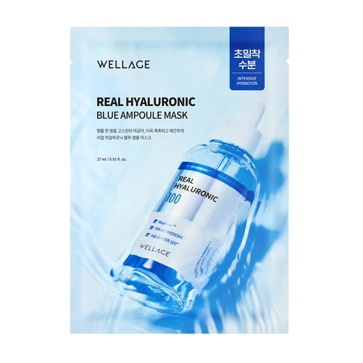 (Wellage) Real Hyaluronic Blue Ampoule Mask 27ml