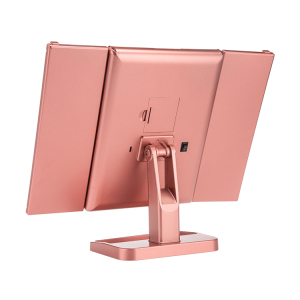 wholesale 2020 travel portable square tri folded illuminating makeup led mirrors