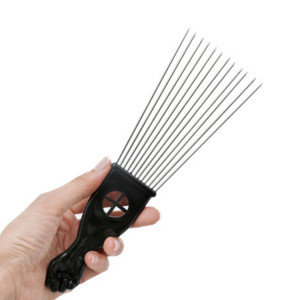 Wholesale Black metal Afro Comb Hair Pick Combs African American Hairdressing Tool