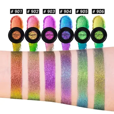 Wholesale Multichrome Eyeshadow High Pigment Duochrome Makeup Single Eye Shadow Glitter