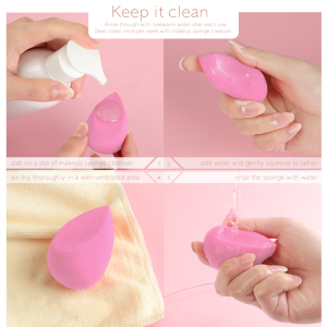 Wholesale Private Label Custom Waterdrop Makeup Blender Sponge Soft Beauty Cosmetic Makeup Sponge Puff