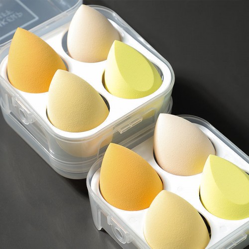 Wholesale 4PCS Cosmetic Makeup Sponges Set with Box – Soft Blending Beauty Sponges
