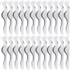 24 PCS False Eyelashes Applicator Tool Stainless Steel Eyelash Extension Tweezers Remover Clip Tweezers Nipper Eyelash(Silver)