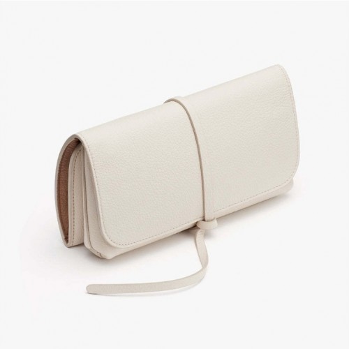 High-end Portable Travel Luxury Genuine Leather Makeup Brush Storage Pouch Cosmetic Bag